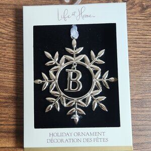 Letter B Christmas Ornament